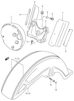 43C - FRONT FENDER (MODEL K3 /​ K4)