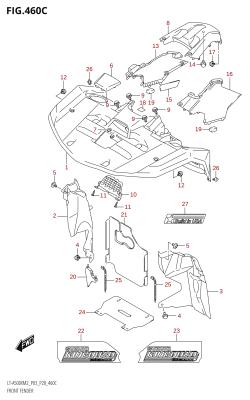 460C - FRONT FENDER (LT-A500X:M2:P33)