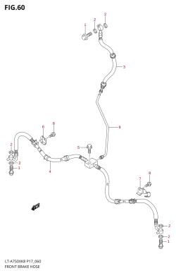 060 - FRONT BRAKE HOSE (LT-A750XK8 /​ XZK8 /​ XK9 /​ XZK9)