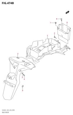 474B - REAR FENDER (DL650:L1:E28)