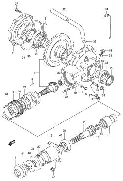 24A - FINAL BEVEL GEAR (REAR)(MODEL K1)
