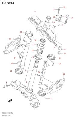 524A - STEERING STEM (GSF650,GSF650U,GSF650A,GSF650UA)