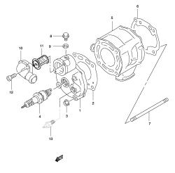 001 - CYLINDER (MODEL AY50WR K1 /​ K2)