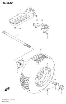 552D - LH REAR WHEEL (LT-F400FZ:L4:P33)