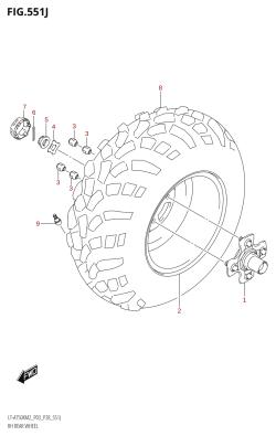 551J - RH REAR WHEEL (LT-A750XPZ:M2:P33)