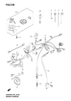 31B - WIRING HARNESS (GS500FK4 /​ K5 /​ K6 /​ FUK4 /​ FUK5 /​ FUK6)