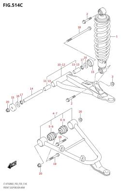 514C - FRONT SUSPENSION ARM (LT-A750X:M2:P33)