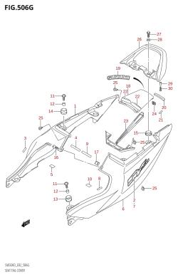 506G - SEAT TAIL COVER ((SV650,SV650U):K6)
