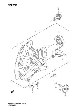25B - HEADLAMP (GS500FK4 /​ K5 /​ K6)