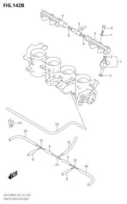 142B - THROTTLE BODY HOSE /​ JOINT (GSX-S1000FA:L6:E28)