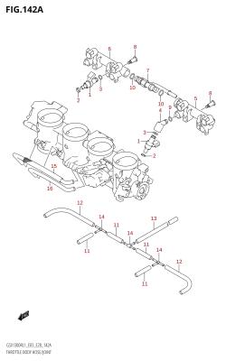 142A - THROTTLE BODY HOSE /​ JOINT (GSX1300R:L1:E28)