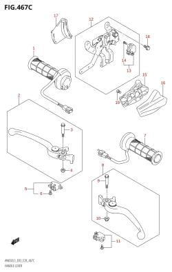 467C - HANDLE LEVER (AN650Z:L3:E28)