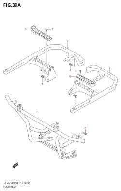 39A - FOOTREST (LT-A750XK9 /​ XZK9 /​ XL0)