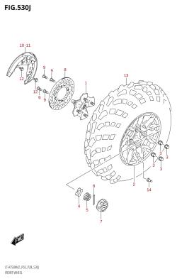 530J - FRONT WHEEL (LT-A750XPZ:M2:P33)