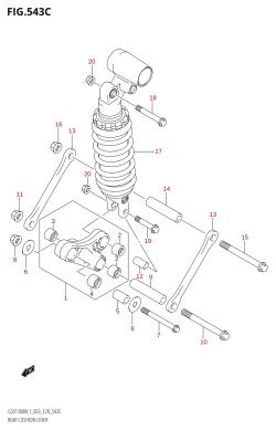 543C - REAR CUSHION LEVER (GSX1300R:L1:E33)