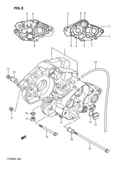005 - CRANKCASE (MODEL H /​ J /​ K /​ L /​ M /​ N)