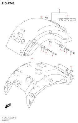 474E - REAR FENDER (VL1500T:L7:E03)