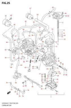 025 - CARBURETOR (GS500FH P33)