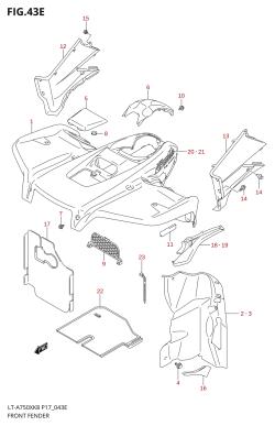 43E - FRONT FENDER (LT-A750XL0 P17,P24)