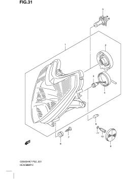 031 - HEADLAMP (GS500FH P24)
