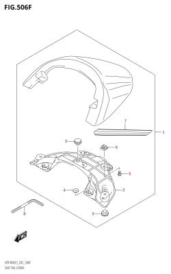 506F - SEAT TAIL COVER (VZR1800BZUF:L5:E19)