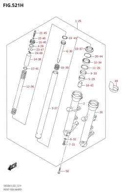 521H - FRONT FORK DAMPER (SV650XAU:L9:E19)