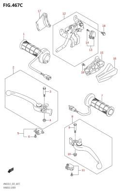 467C - HANDLE LEVER (AN650Z:L3:E02)