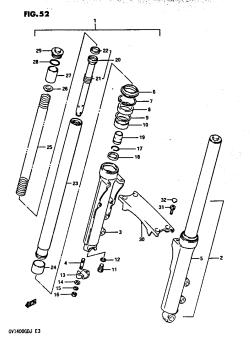052 - FRONT FORK GV1400GDG /​ GTG