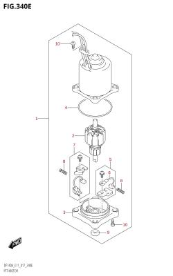 340E - PTT MOTOR (DF115AZ:E40)
