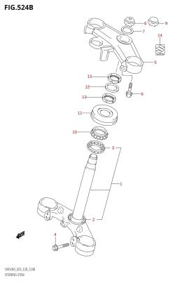 524B - STEERING STEM (SV650,SV650SA)