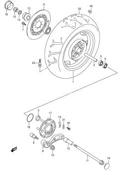 057 - REAR WHEEL (MODEL W /​ X)