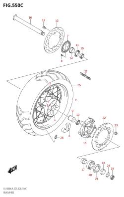 550C - REAR WHEEL (DL1000XA:L9:E33)