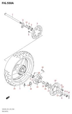 550A - REAR WHEEL (SV650,SV650S)