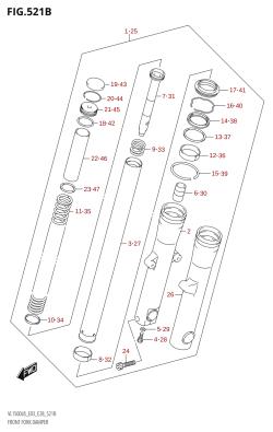 521B - FRONT FORK DAMPER (VL1500B:L8:E28)