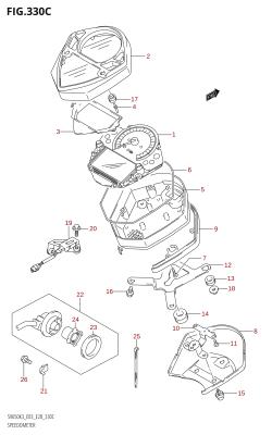 330C - SPEEDOMETER (SV650A:K7)