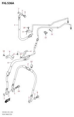 536A - FRONT BRAKE HOSE (SV650A:L9:E02)
