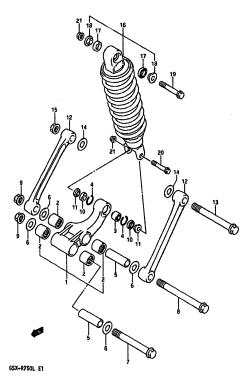 050 - REAR CUSHION LEVER (MODEL J /​ K)