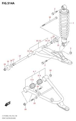 514A - FRONT SUSPENSION ARM (LT-A750X:M2:P03)