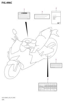 496C - LABEL (GSX-S1000FA:L6:E33)