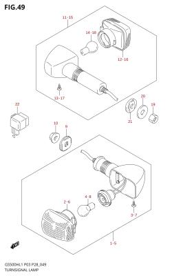 049 - TURNSIGNAL LAMP (GS500FH P03)