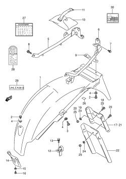 040 - REAR FENDER (MODEL K /​ L /​ M /​ N /​ P /​ R)
