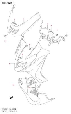37B - FRONT LEG SHIELD (MODEL K1)