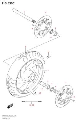 530C - FRONT WHEEL (VZR1800BZ:L8:E28)