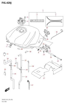 420J - FUEL TANK (SV650XA:L9:E28)
