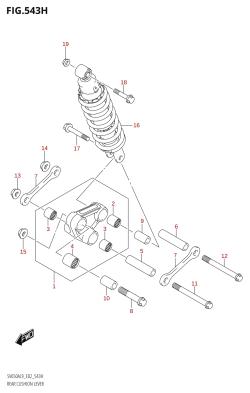 543H - REAR CUSHION LEVER (SV650XAU:L9:E19)