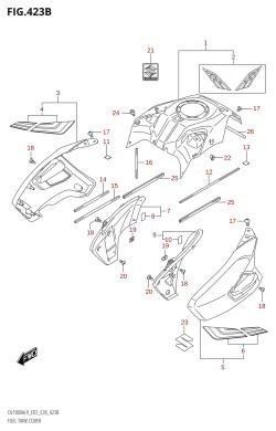 423B - FUEL TANK COVER (DL1000XA:L9:E28)