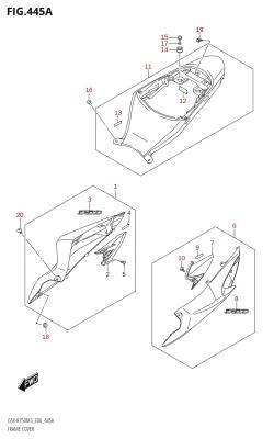 445A - FRAME COVER (GSX-R750)