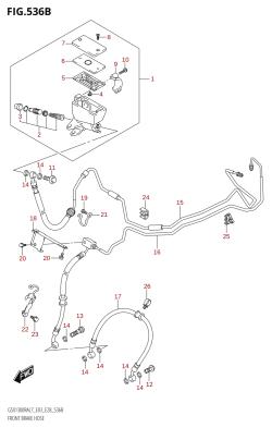 536B - FRONT BRAKE HOSE (GSX1300RA:L7:E28)