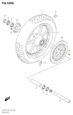 530G - FRONT WHEEL (VL1500T:L7:E33)