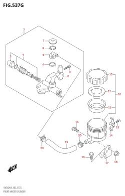 537G - FRONT MASTER CYLINDER (SV650XAU:L9:E02)